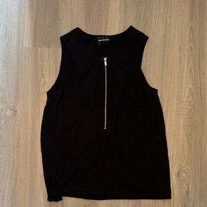 The Kooples Black Tank Top with Zipper